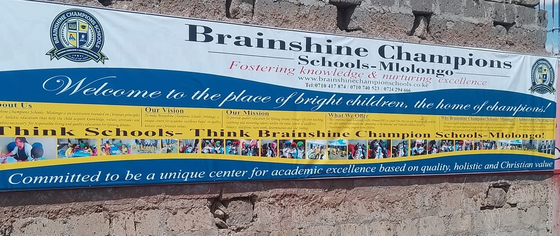 Students at Brainshine Champions School Mlolongo